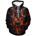 TiwBski Mens Novelty Skull Print Hoodies Sweatshirt Pullover with PocketOrange2L