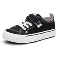 EasyStar Girls Boys Comfort Hook and Loop Closure Shoes Sneakers Black