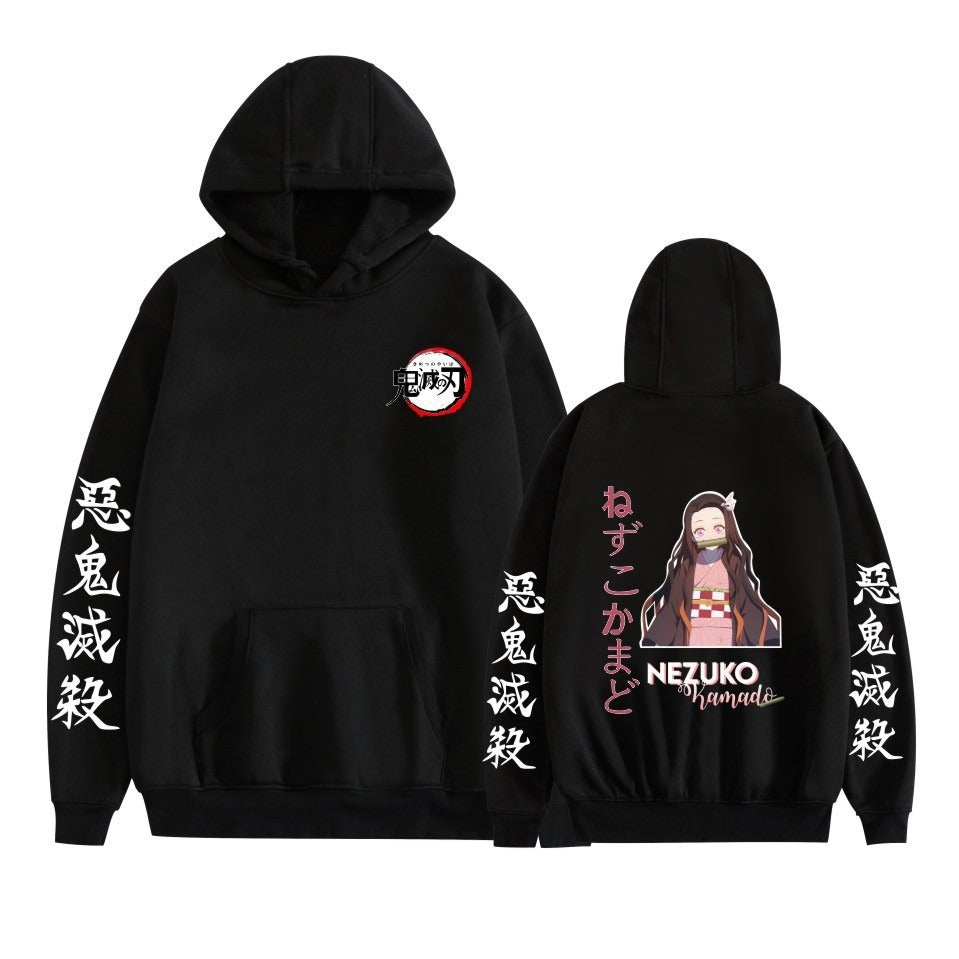 Hot selling anime day hoodie casual loose trend black hoodie men's and women's jackets