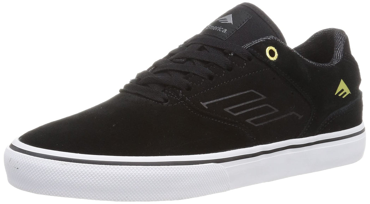 Emerica Mens Skate Shoe Black/Gold/White 6.5
