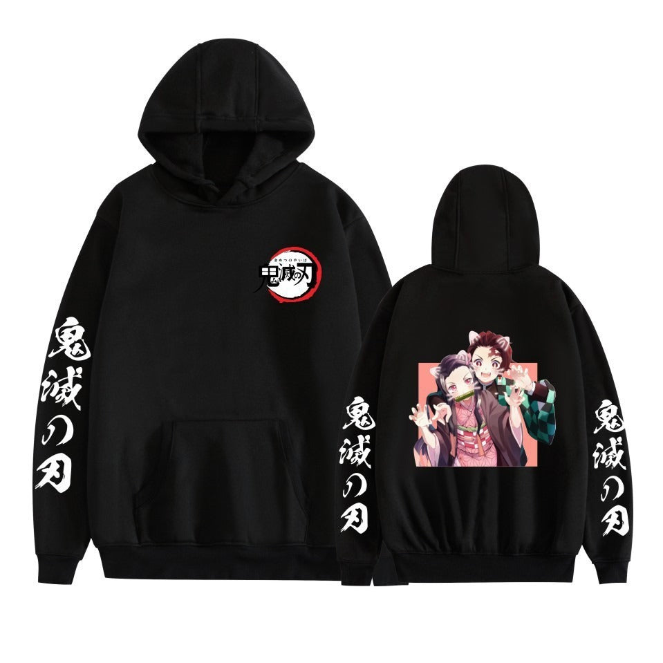 Hot selling anime day hoodie casual loose trend black hoodie men's and women's jackets