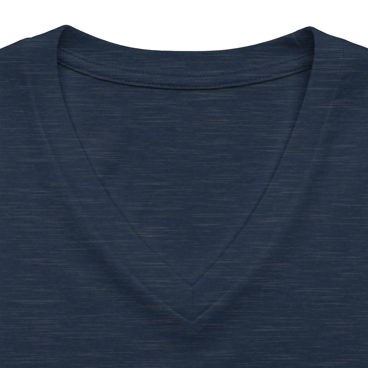 V-Neck Women's Relaxed Tee with Chest Logo — Casual Everyday Shirt