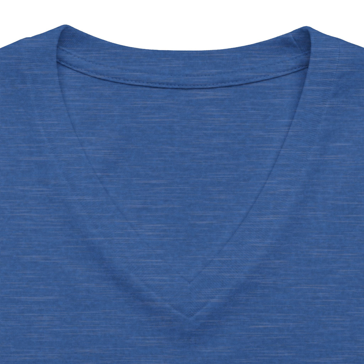 V-Neck Women's Relaxed Tee with Chest Logo — Casual Everyday Shirt
