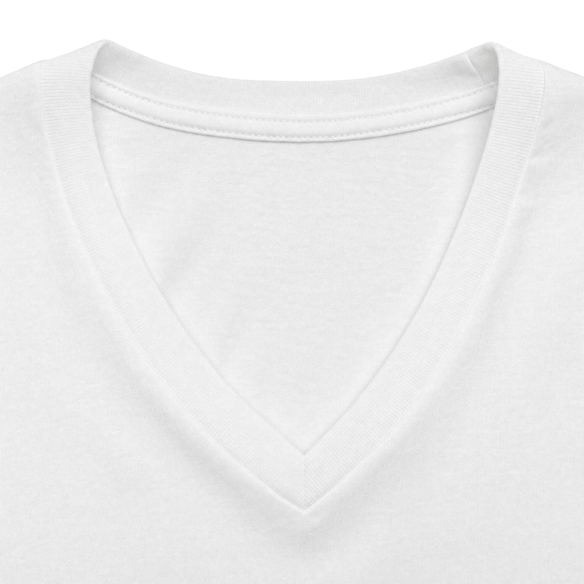 V-Neck Women's Relaxed Tee with Chest Logo — Casual Everyday Shirt