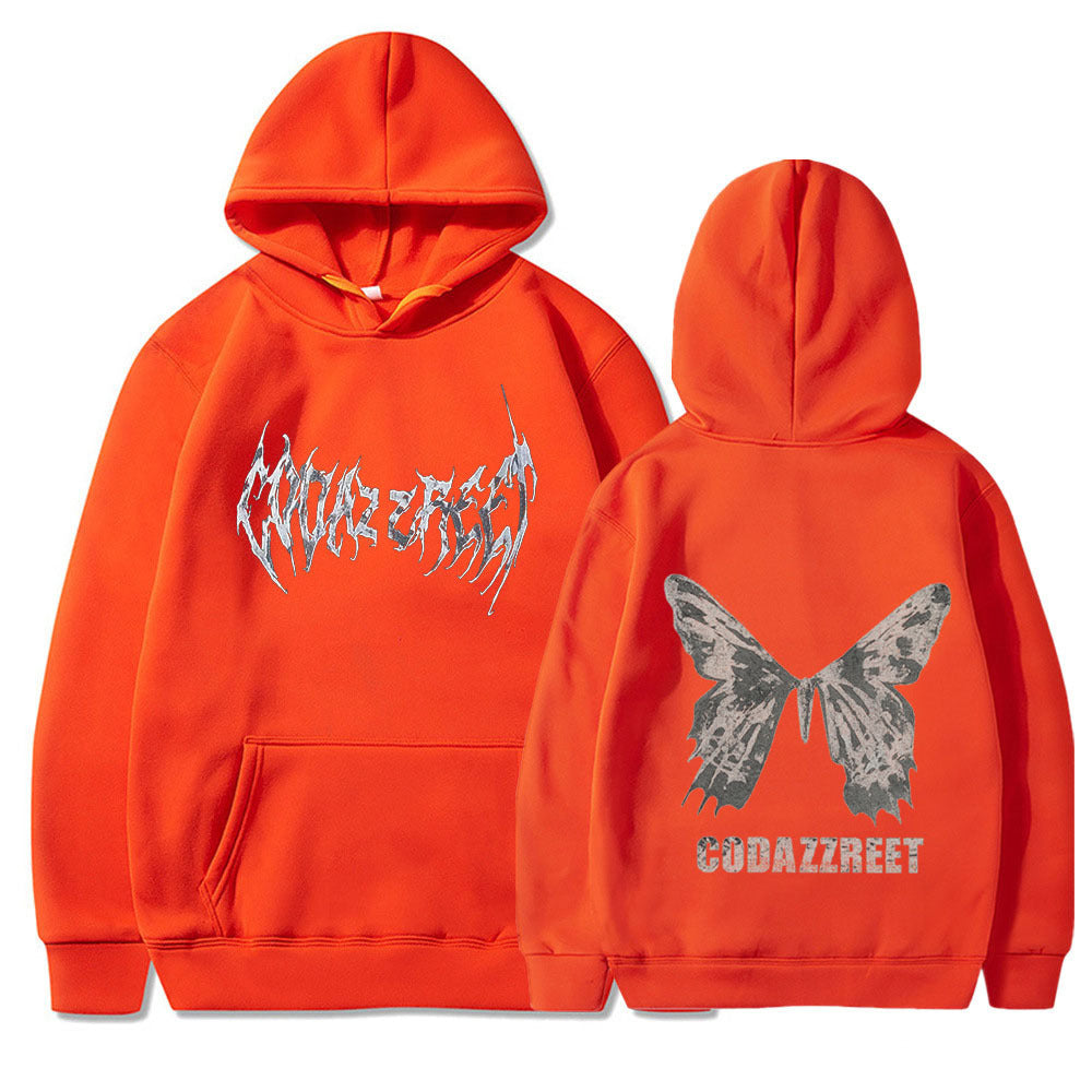 Style Hooded Sweatshirt for Men and Women, Hip Hop Butterfly Hoodie Streetwear Jacket Top