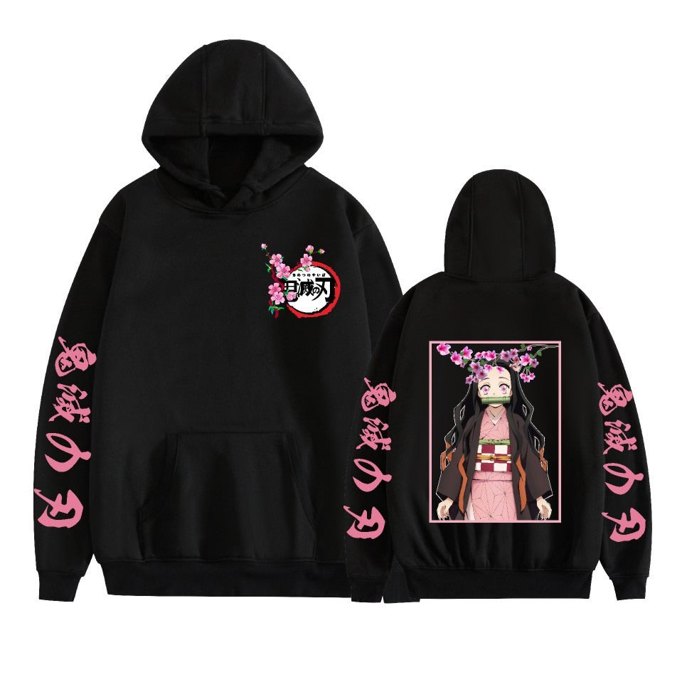 Hot selling anime day hoodie casual loose trend black hoodie men's and women's jackets