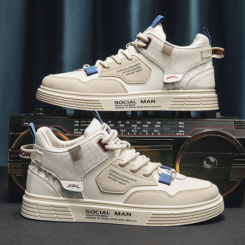 Trendy Mid-top Shock-absorbing Casual Men's Shoes