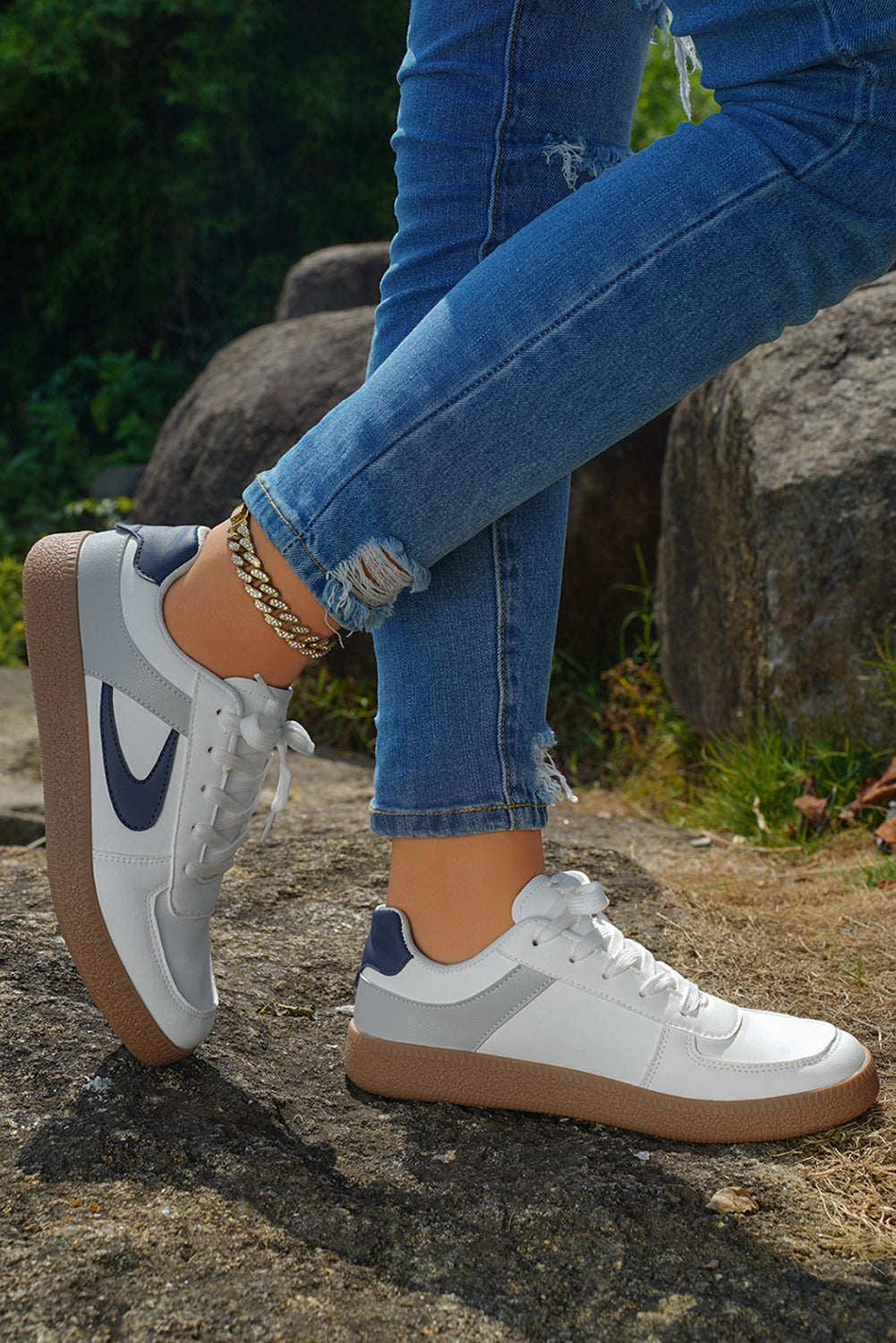 Elizabeth Leather Lace Up Sneakers-4