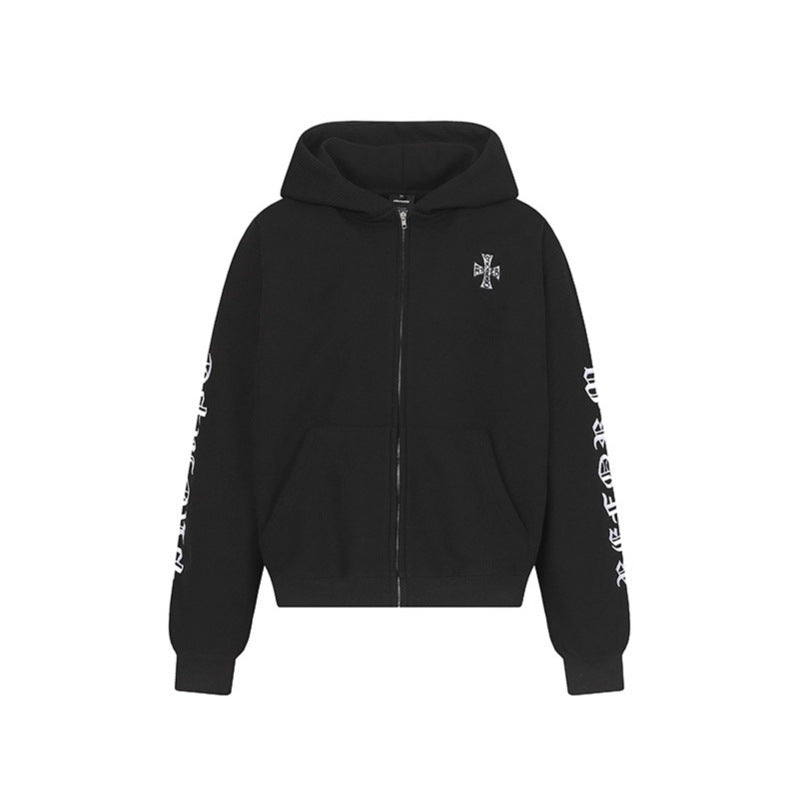 Front Sweatshirt Unisex Casual Gothic Streetwear Jacket