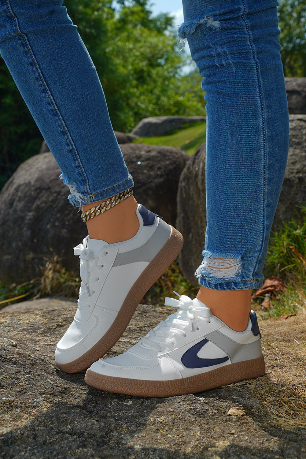 Elizabeth Leather Lace Up Sneakers-1