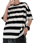 Harajuku Oversized Striped Long Sleeve T-Shirt