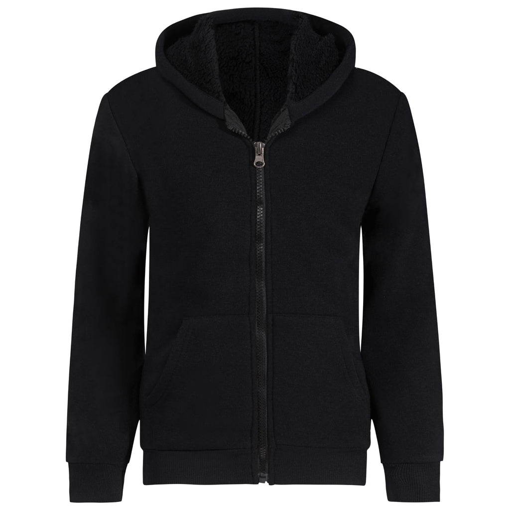 Victory League Boys Hoodie Boys Fashion Boys Sweatshirts Boys Zip Up Hoodie Kids Sweatshirts Boys Boys Sweater 5-16 (US Age 14 Years 16 Years Black)