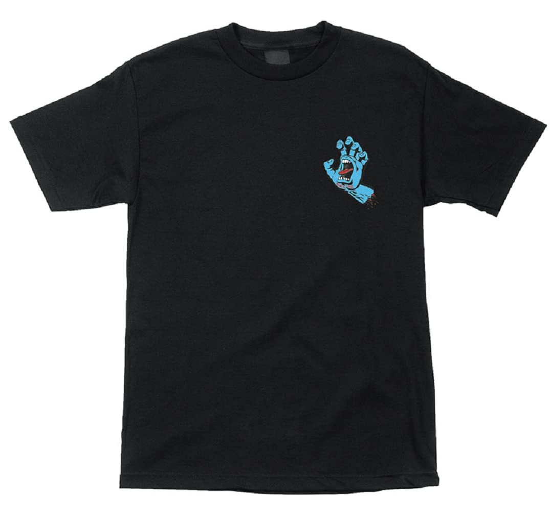 SANTA CRUZ Mens S/S T-Shirt Screaming Hand Skate T-Shirt - Black Size: Large