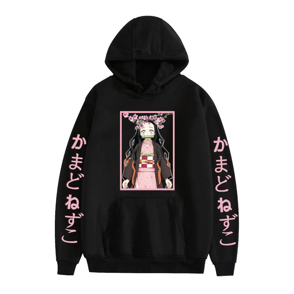 Hot selling anime day hoodie casual loose trend black hoodie men's and women's jackets