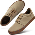 hash bubbie Mens Canvas Shoes Classic Mens Canvas Sneakers Low Top Tennis Shoes Lace up Comfortable Skate Casual Shoes （Mocha Brown.US10）