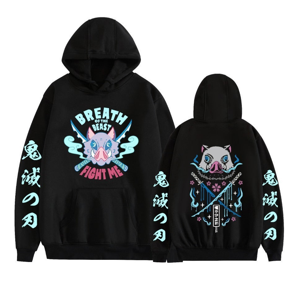 Hot selling anime day hoodie casual loose trend black hoodie men's and women's jackets