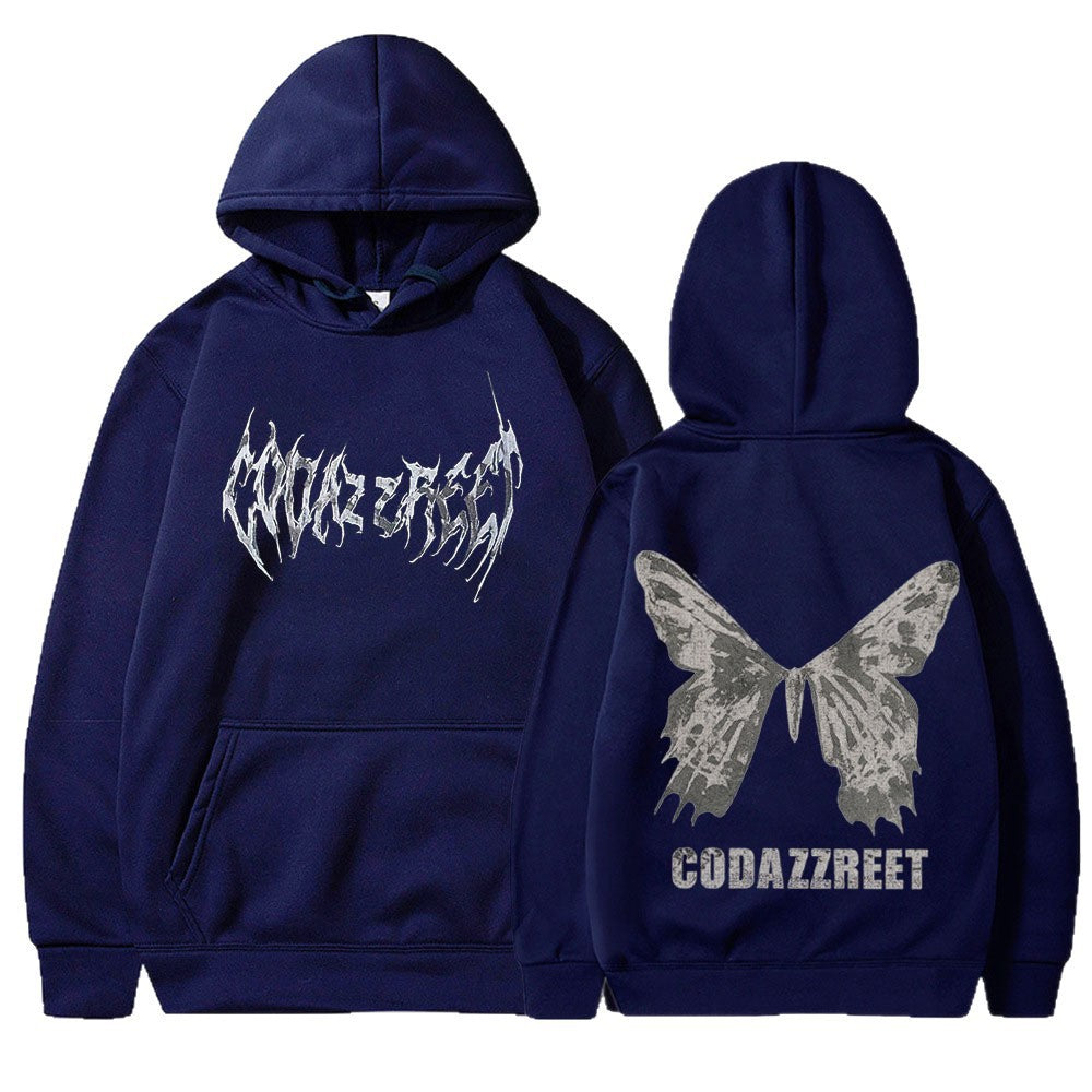 Style Hooded Sweatshirt for Men and Women, Hip Hop Butterfly Hoodie Streetwear Jacket Top