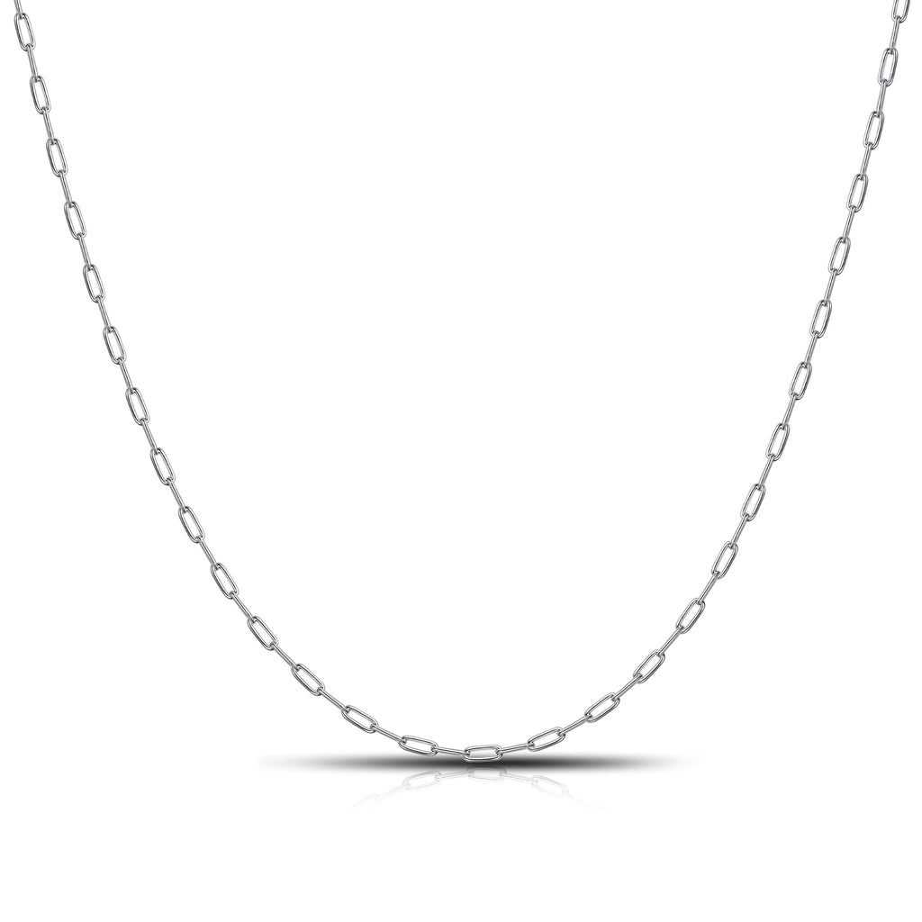 925 Sterling Silver Paperclip Chain Necklace