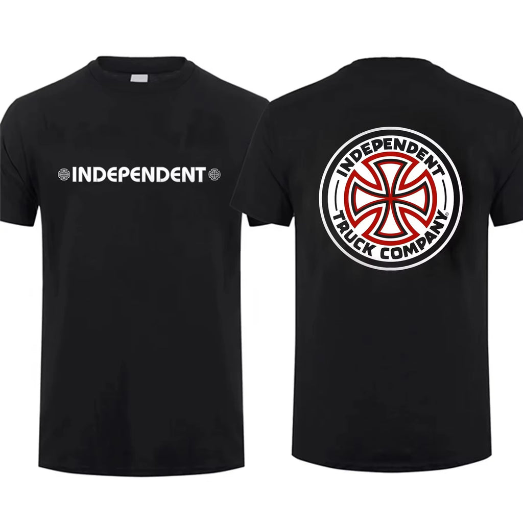 Casual Independent Skateboard Set Wear Men's T-shirt Sp
