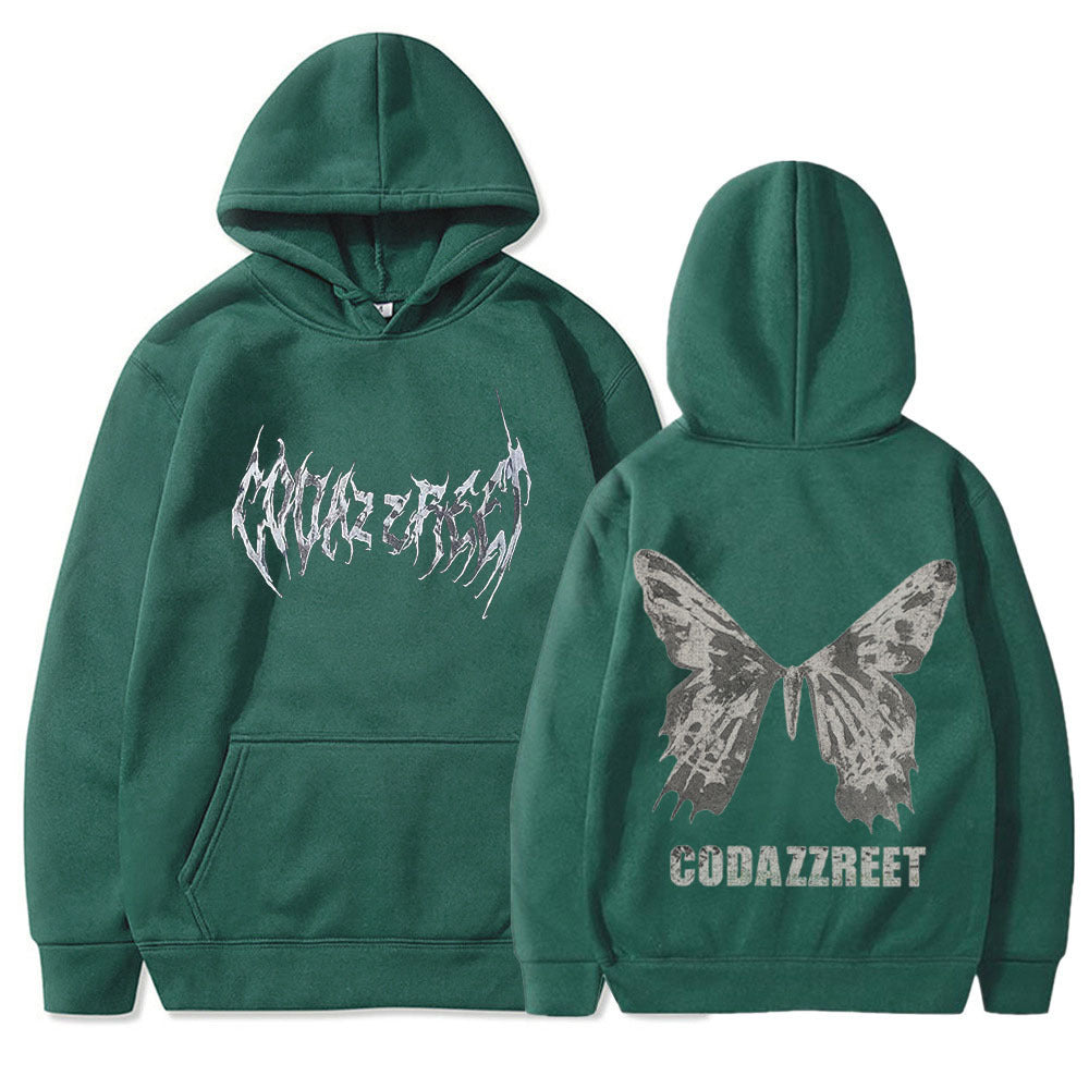 Style Hooded Sweatshirt for Men and Women, Hip Hop Butterfly Hoodie Streetwear Jacket Top