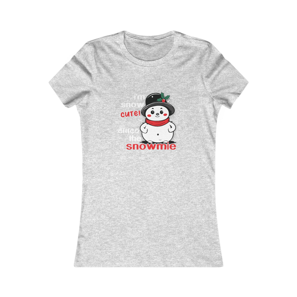 Cute Snowmie Women's Tee – 'Cute! Snowmie' Holiday Snowman Graphic Shirt