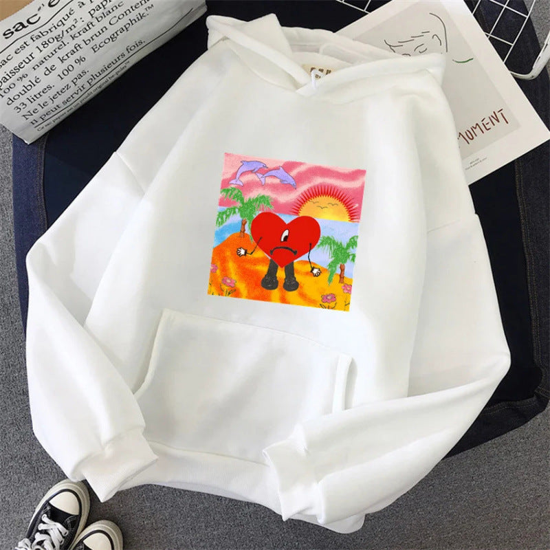 Spring New Arrival Hot Selling Pattern Printed Hooded Sweatshirt Unisex Long Sleeve Casual Top Jacket