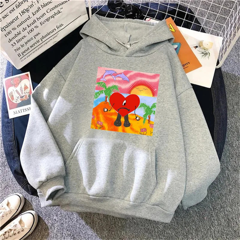 Spring New Arrival Hot Selling Pattern Printed Hooded Sweatshirt Unisex Long Sleeve Casual Top Jacket