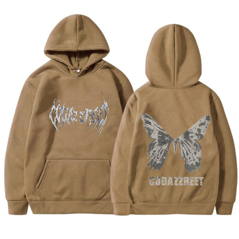Style Hooded Sweatshirt for Men and Women, Hip Hop Butterfly Hoodie Streetwear Jacket Top