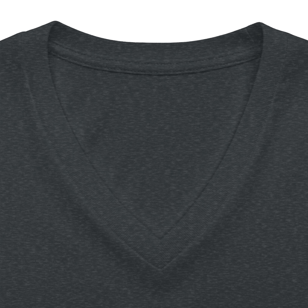 V-Neck Women's Relaxed Tee with Chest Logo — Casual Everyday Shirt