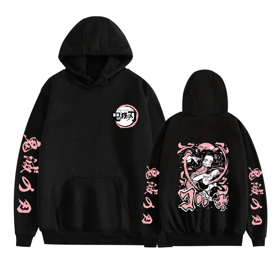 Hot selling anime day hoodie casual loose trend black hoodie men's and women's jackets