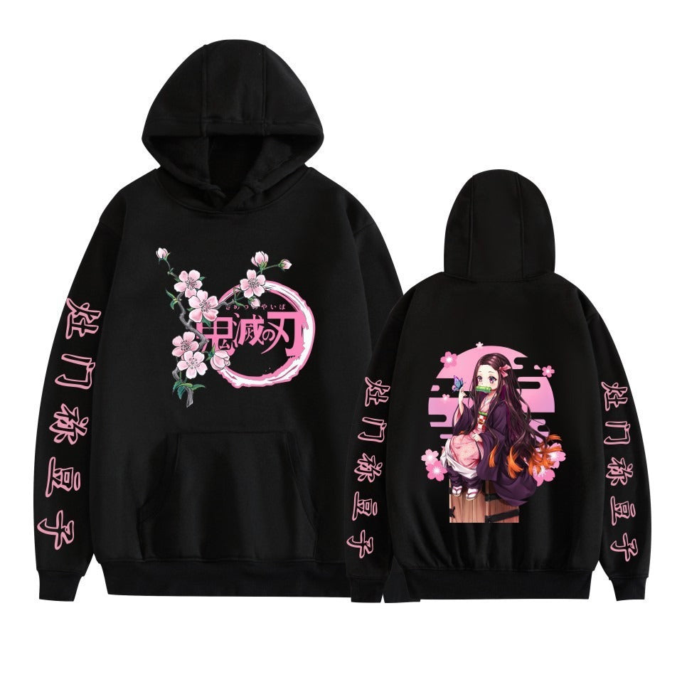 Hot selling anime day hoodie casual loose trend black hoodie men's and women's jackets