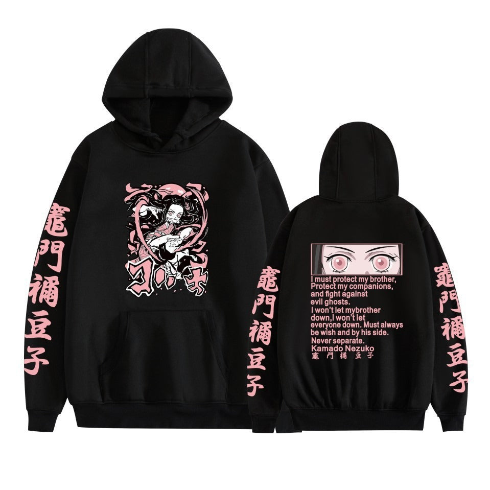 Hot selling anime day hoodie casual loose trend black hoodie men's and women's jackets