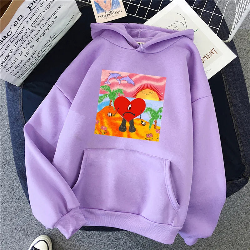 Spring New Arrival Hot Selling Pattern Printed Hooded Sweatshirt Unisex Long Sleeve Casual Top Jacket