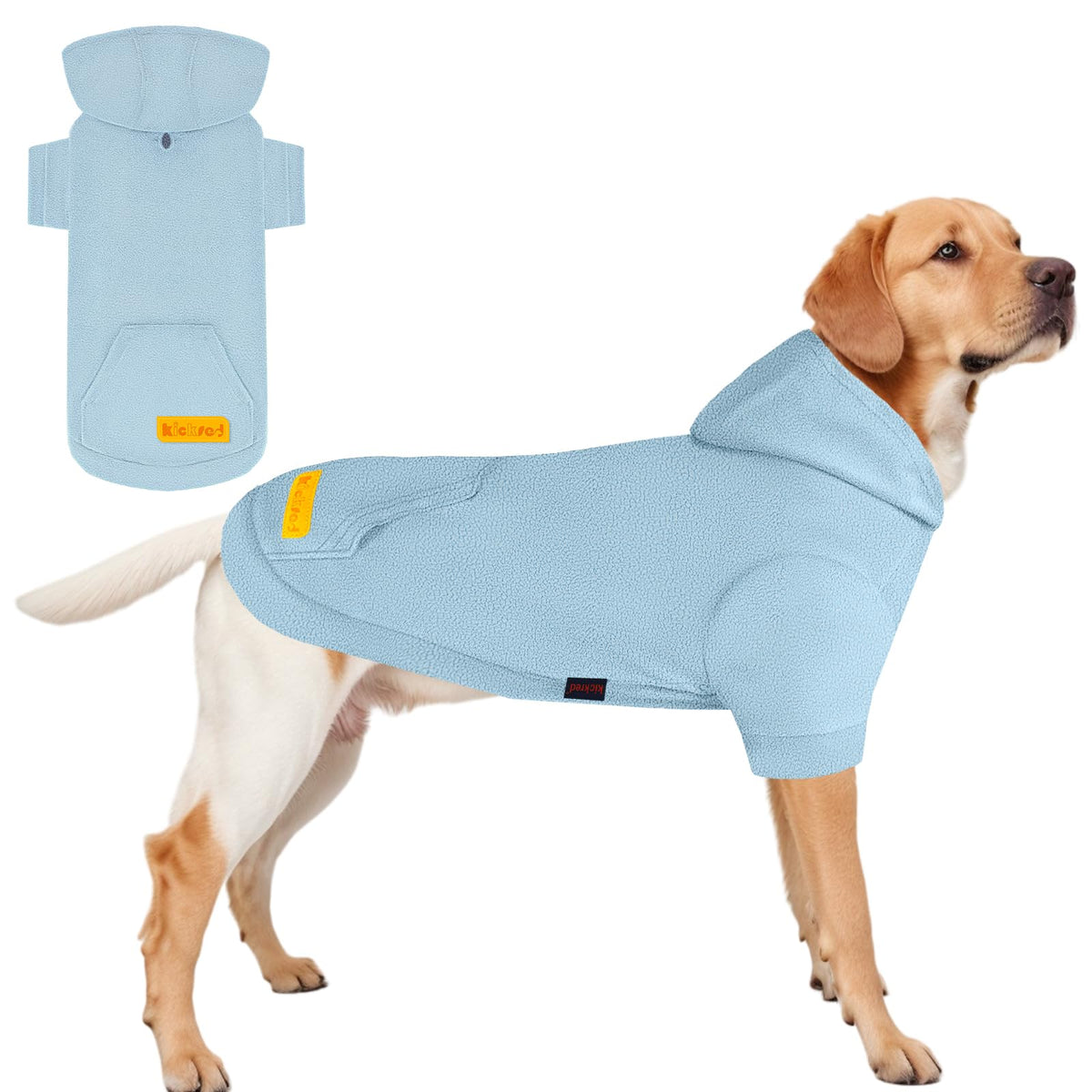 Velvet Dog Hoodie with Hat & Leash Hole