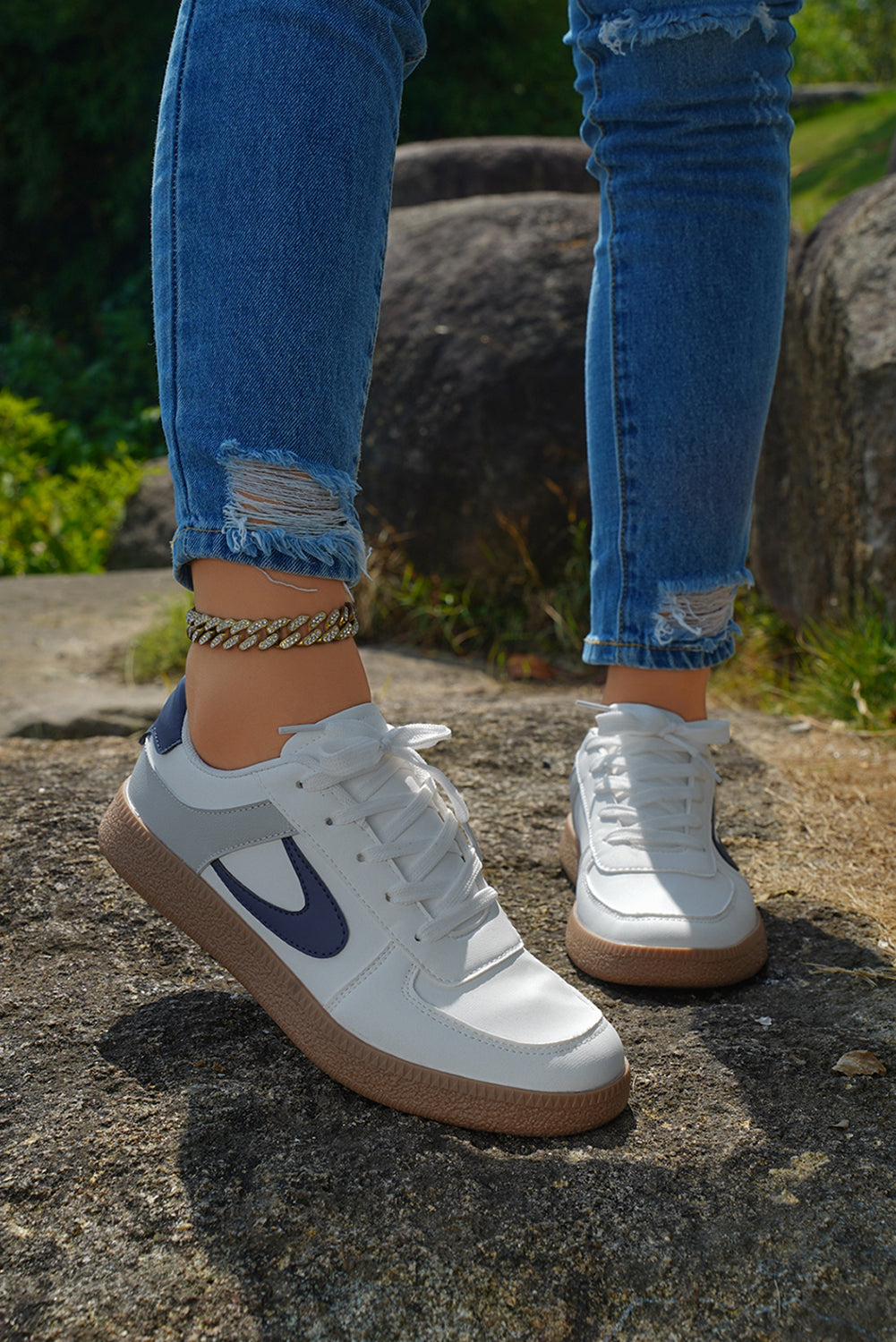 Elizabeth Leather Lace Up Sneakers-3
