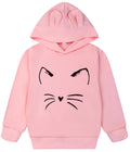 Girls Cat Shirt Girls Pullover Hoodies Cat Sweatshirts for Girls Cat Ear Hoodies Kids Sweater Bunny Winter Long Sleeve Pullover Tops Kitty Clothes 8t/8364 Pink